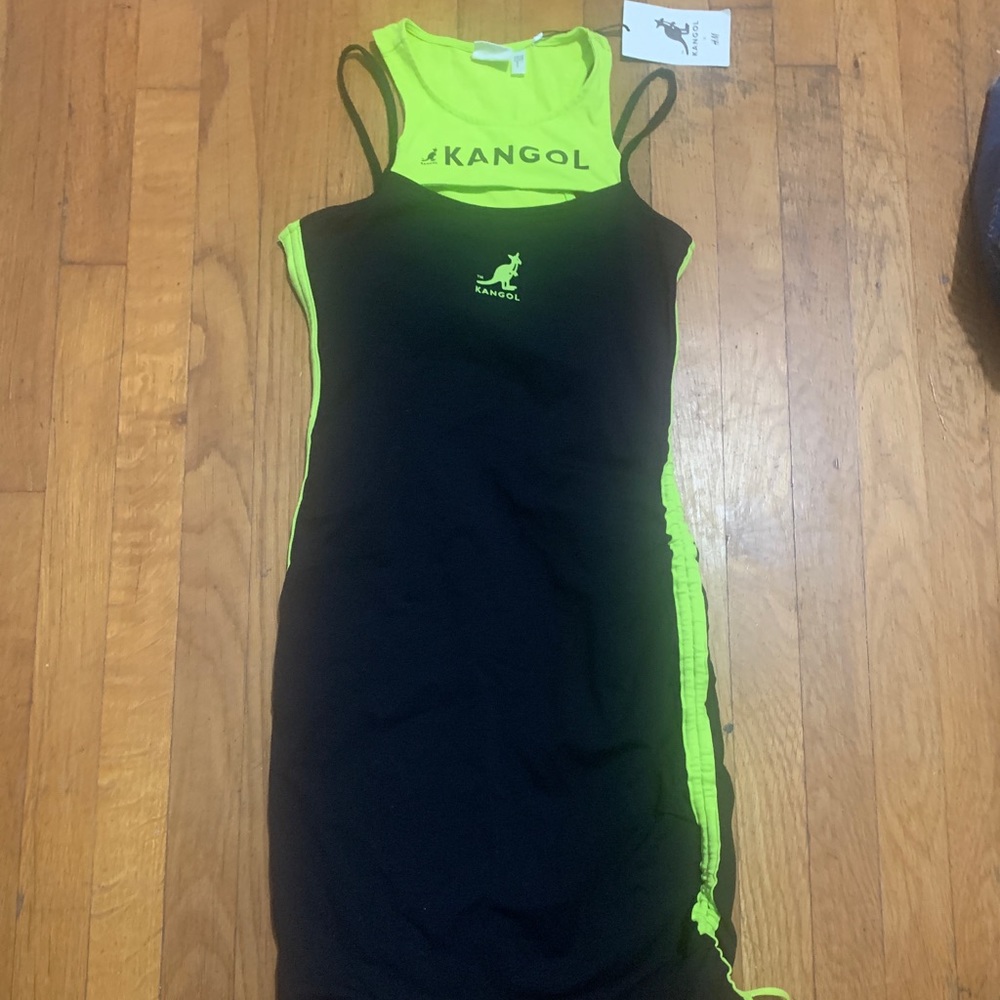 Kangol X H&M neon dress Size S